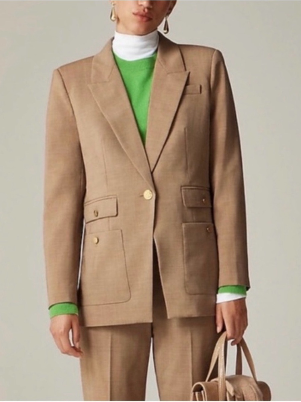NWT J.Crew Italian Wool Vivienne Tan Blazer